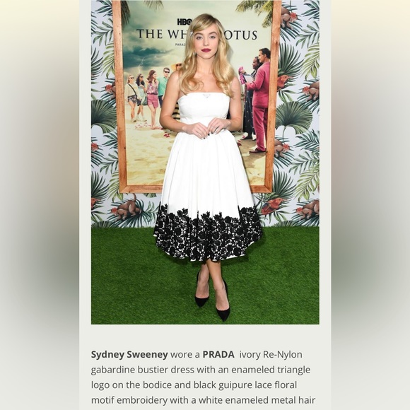 PRADA**Re-Nylon Triangle Logo Embroidery Midi Dress***Size 38 US 2***$7750 - Picture 16 of 16